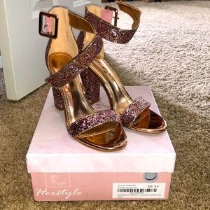 Beautiful high heeled shoe